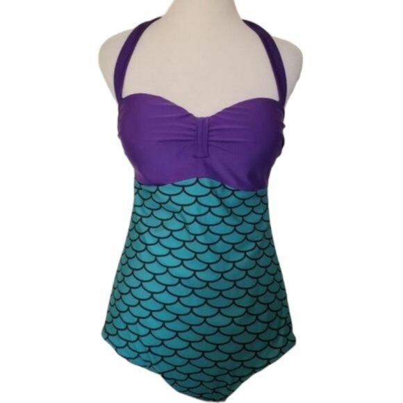 1 Piece Mermaid Bathing Suit Swim Swimming Women's WOMAN'S Size Large - Picture 1 of 11